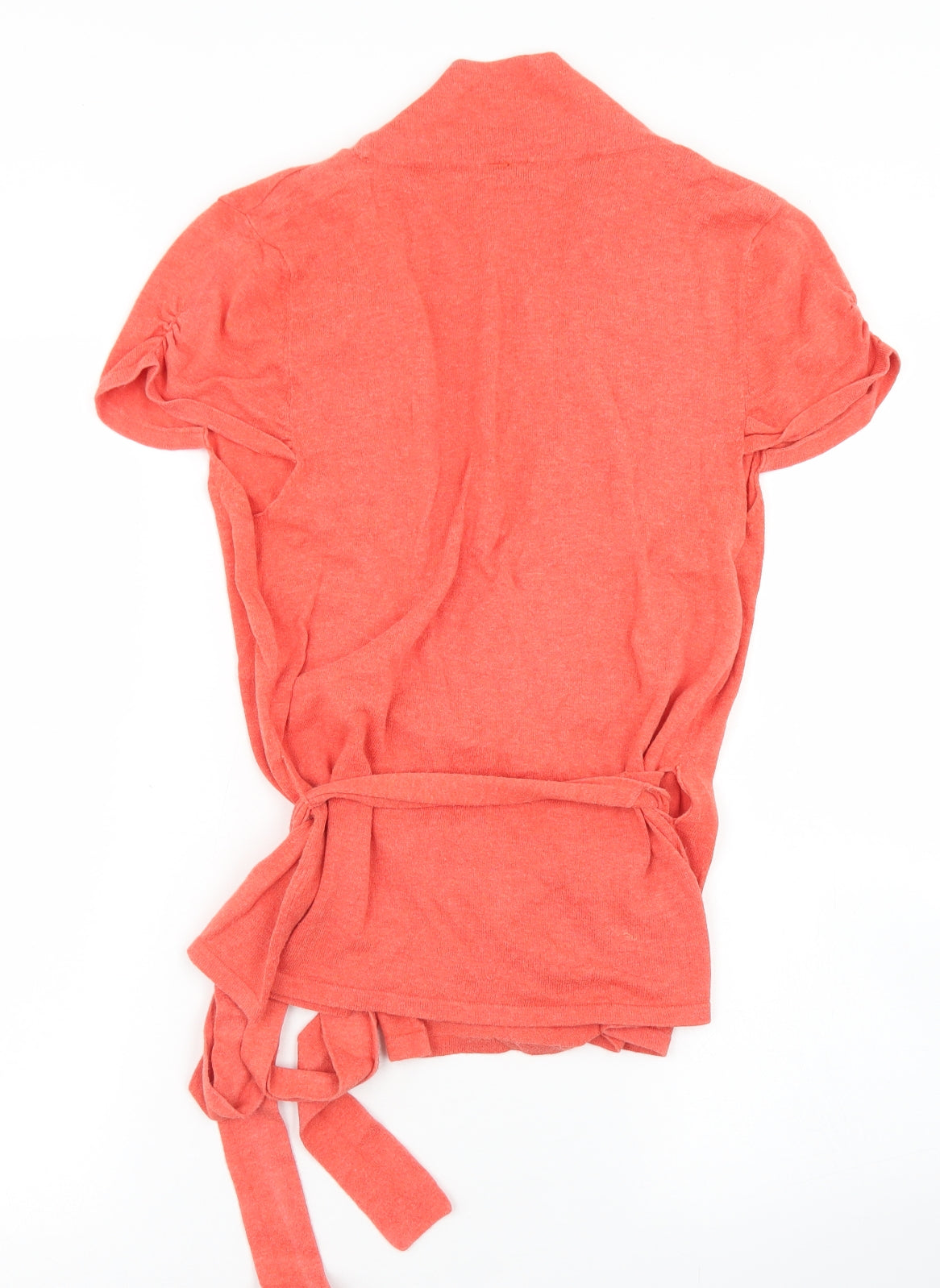 Womens UK Size 12 Topshop Orange Wrap Jumper