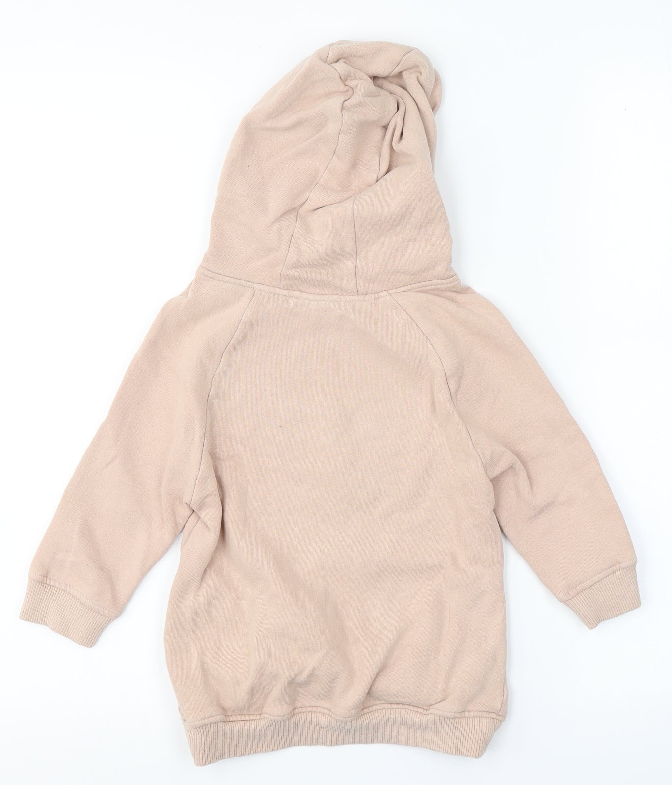 NEXT Girls Beige  Cotton Pullover Hoodie Size 2 Years   - Heart