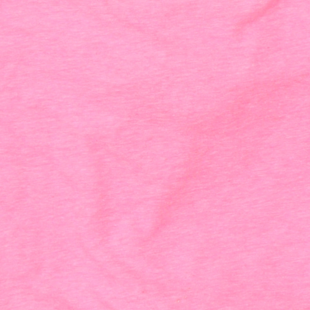 NEXT Girls Pink  Polyester Basic T-Shirt Size 12-18 Months Round Neck  - Unicorn