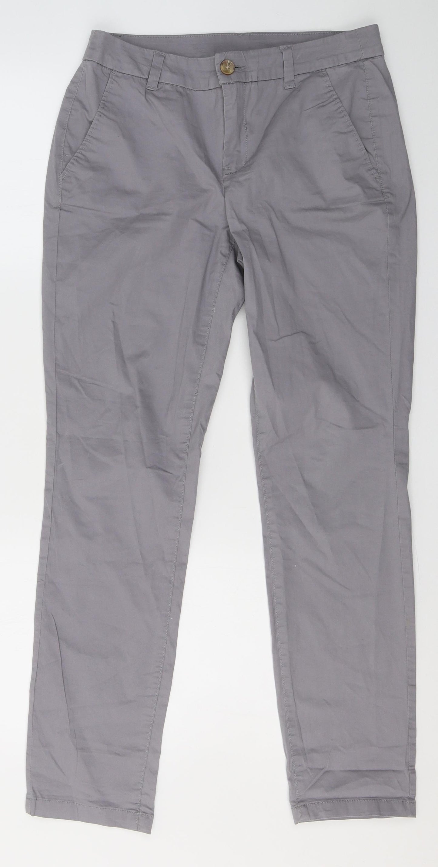 Womens UK Size 8 Preworn Regular Fit  Grey Trousers