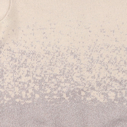 H&M Womens Beige Round Neck Geometric Acrylic Pullover Jumper Size S