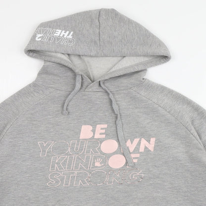 Just Cool Womens Grey  Polyester Pullover Hoodie Size S   - Cropped