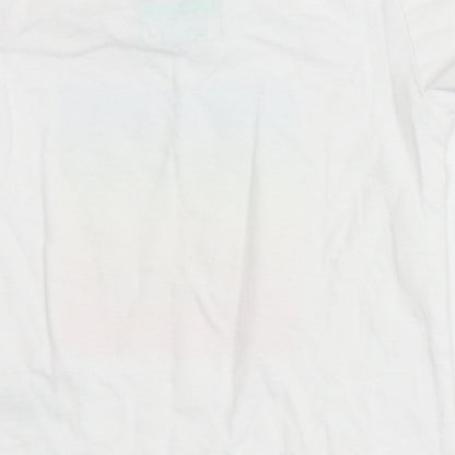 Primark Girls White  100% Cotton Basic T-Shirt Size 12-18 Months Round Neck  - My Grandad is the best