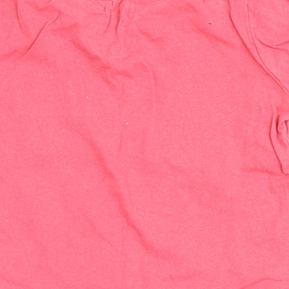 Primark Girls Pink  100% Cotton Basic T-Shirt Size 12-18 Months Round Neck  - Smile