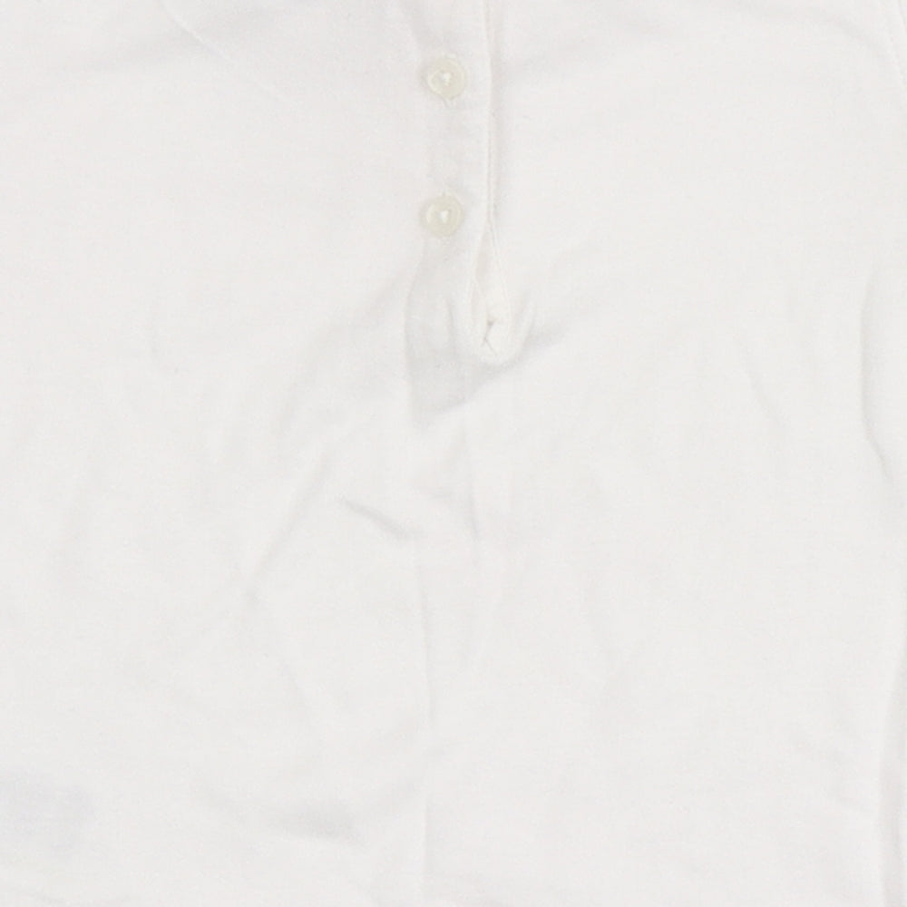 Marks and Spencer Girls Ivory  Cotton Basic Blouse Size 12-18 Months Round Neck  - Stars