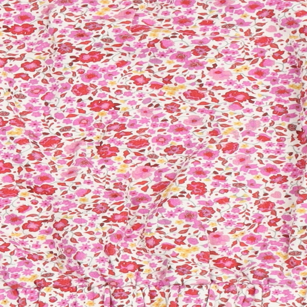 Leigh Tucker Girls Multicoloured Floral 100% Cotton Pullover Sweatshirt Size 7-8 Years