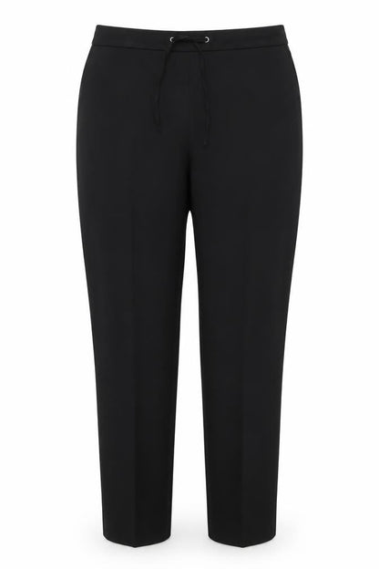 Dunnes Stores Womens Black  Polyester Dress Pants Trousers Size 12 L27 in Regular Tie