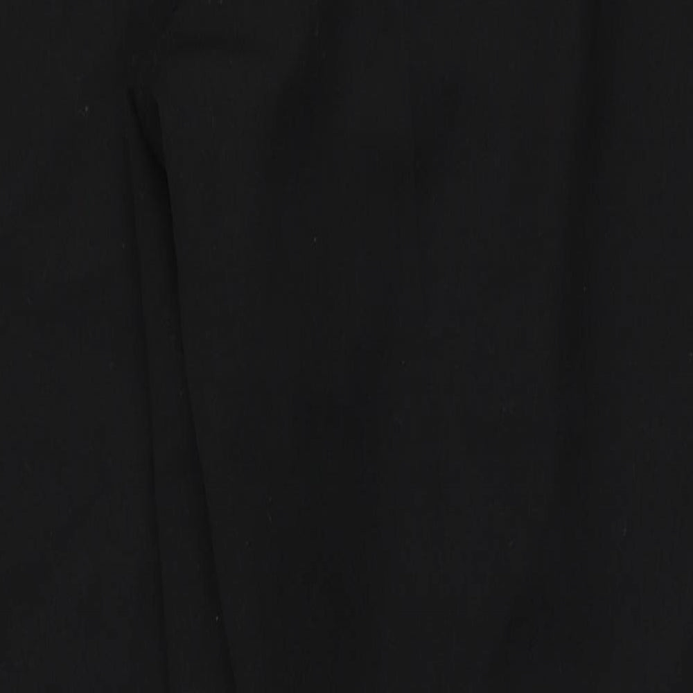 Dunnes Stores Womens Black  Polyester Dress Pants Trousers Size 12 L27 in Regular Tie