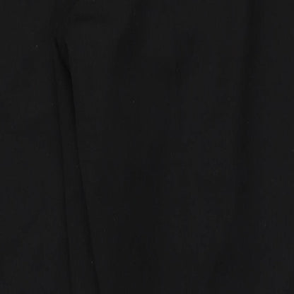 Dunnes Stores Womens Black  Polyester Dress Pants Trousers Size 12 L27 in Regular Tie