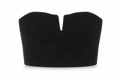 Womens UK Size 6 Boohoo Black Cropped Blouse