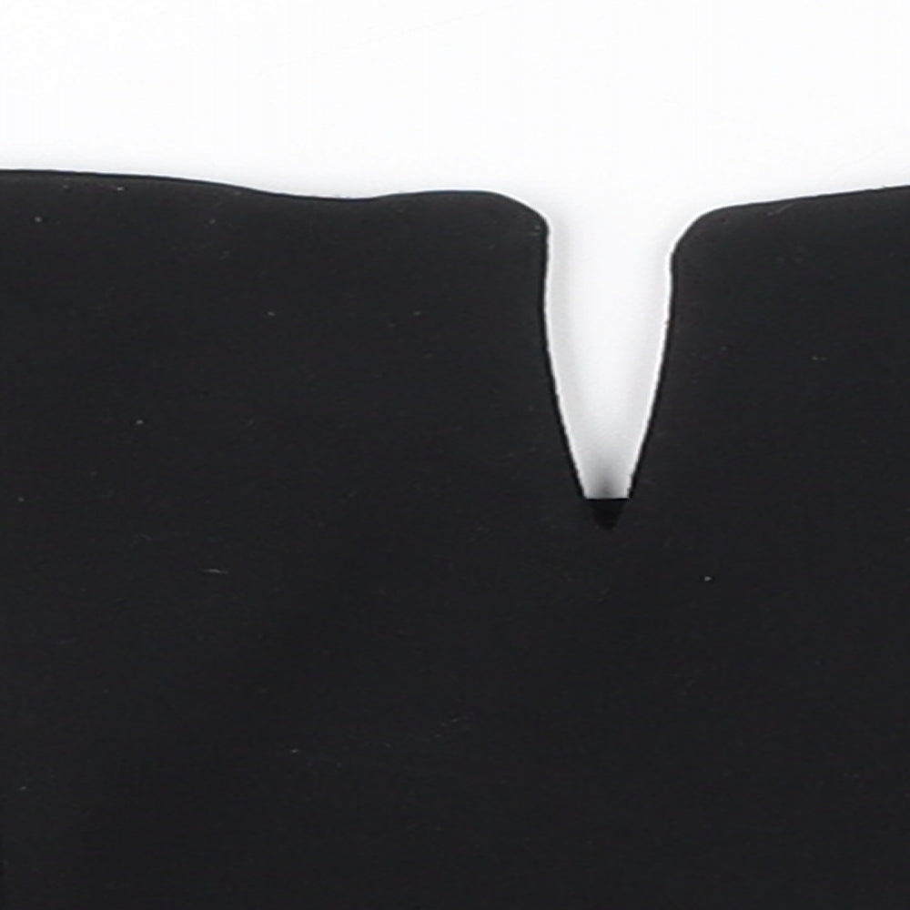 Boohoo Womens Black  Polyester Cropped Blouse Size 6 V-Neck