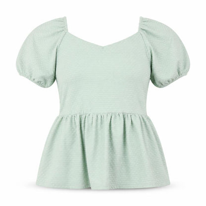 Womens UK Size 10 Peacocks Green Basic Blouse