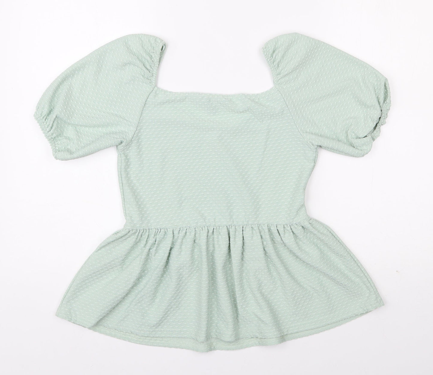 Womens UK Size 10 Peacocks Green Basic Blouse
