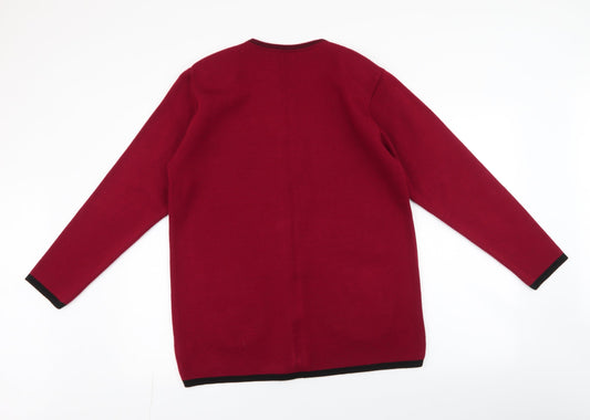 Womens UK Size S Roman Originals Red Cardigan Jumper