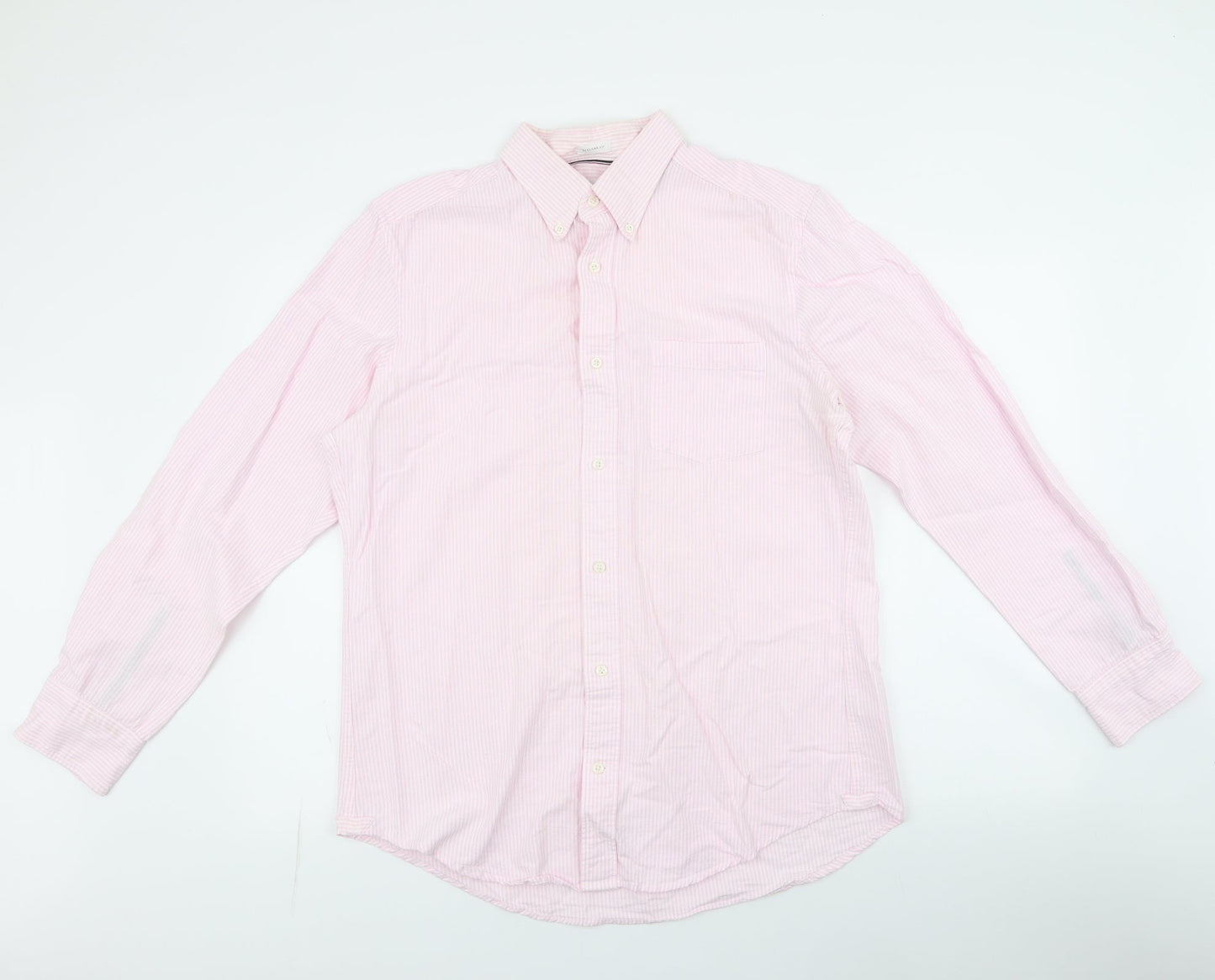 Mens UK Size L John Lewis Pink  Button-Up Long Sleeve Casual Shirt