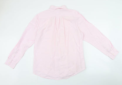 Mens UK Size L John Lewis Pink  Button-Up Long Sleeve Casual Shirt