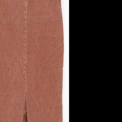 Dunnes Stores Girls Brown Polka Dot Cotton Dungaree One-Piece Size 18-24 Months  Button
