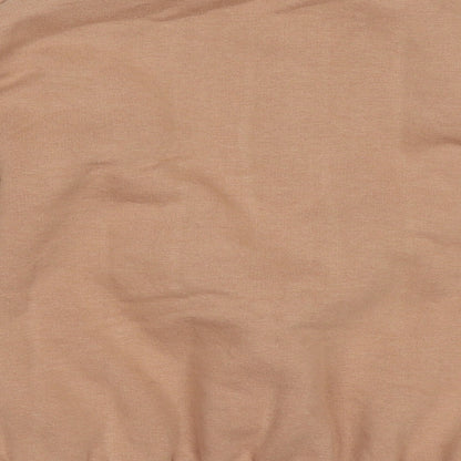 Matalan Girls Brown High Neck  Polyester Pullover Jumper Size 6 Years  Zip