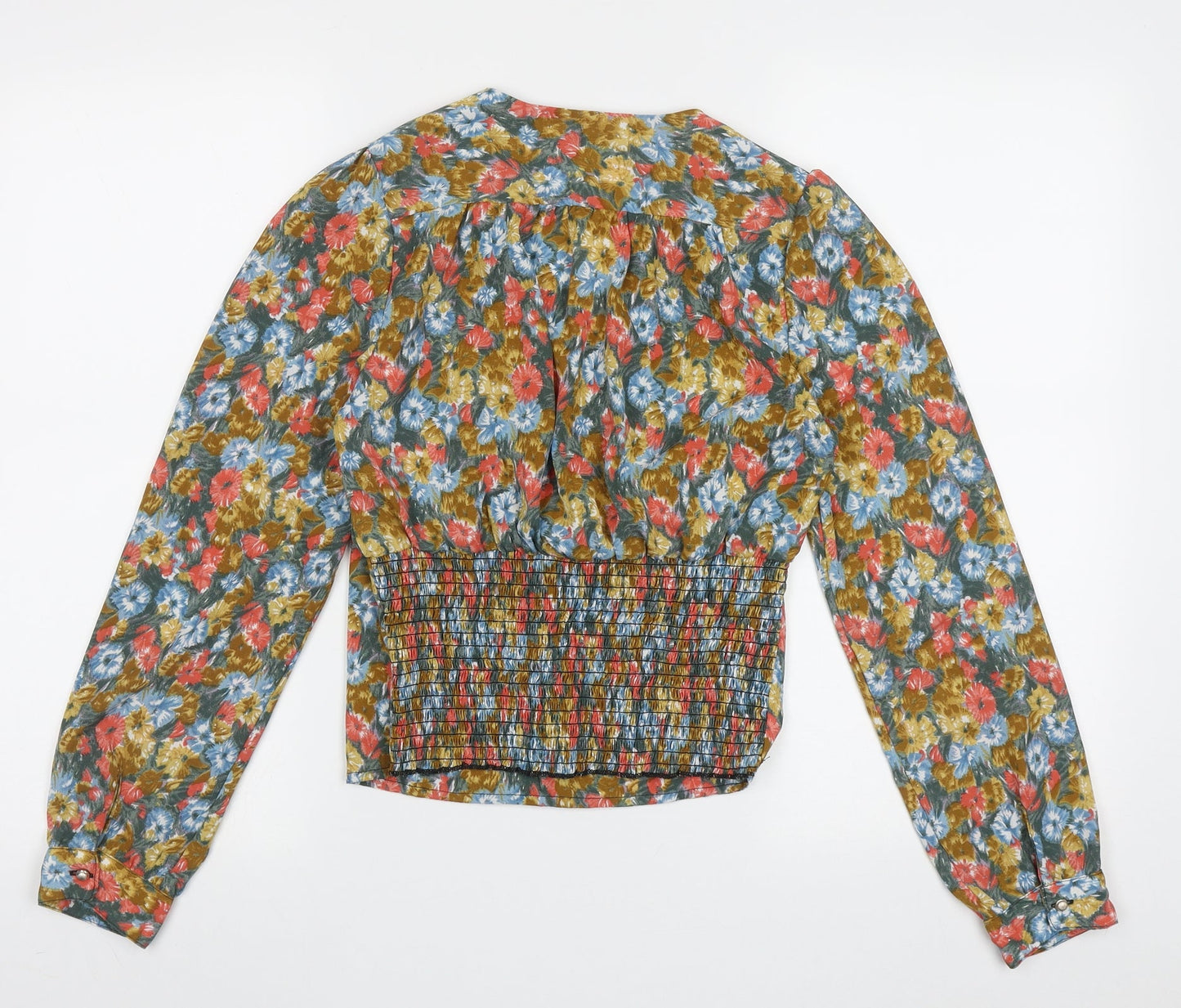 Womens UK Size S In Vogue Multicoloured Cropped Blouse