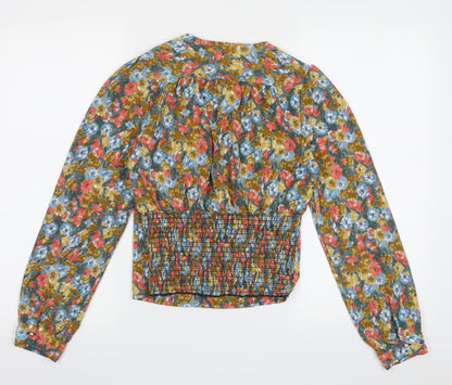 Womens UK Size S In Vogue Multicoloured Cropped Blouse