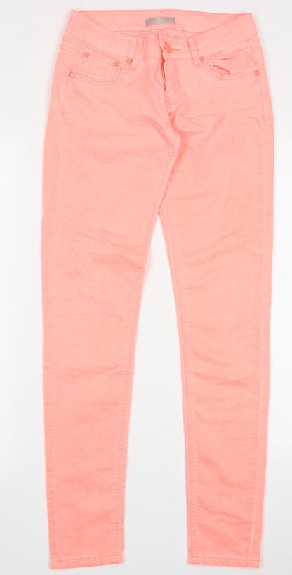 spaccio Womens Pink  Cotton Capri Trousers Size S L30 in Regular Button