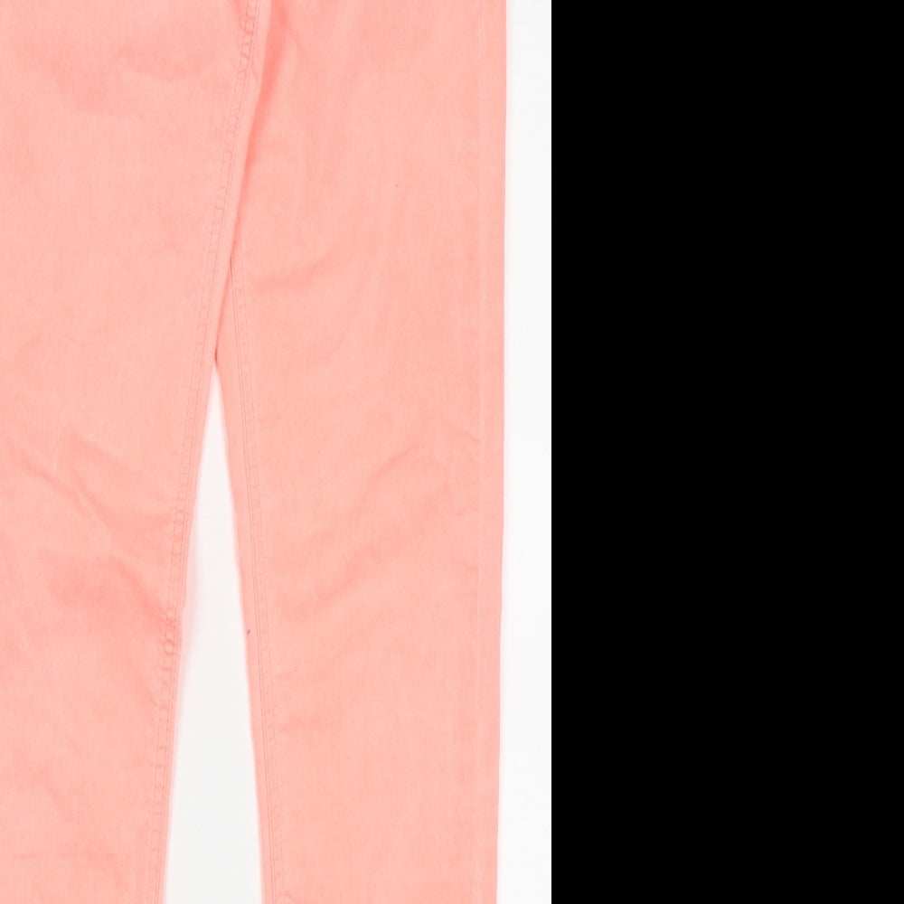 spaccio Womens Pink  Cotton Capri Trousers Size S L30 in Regular Button