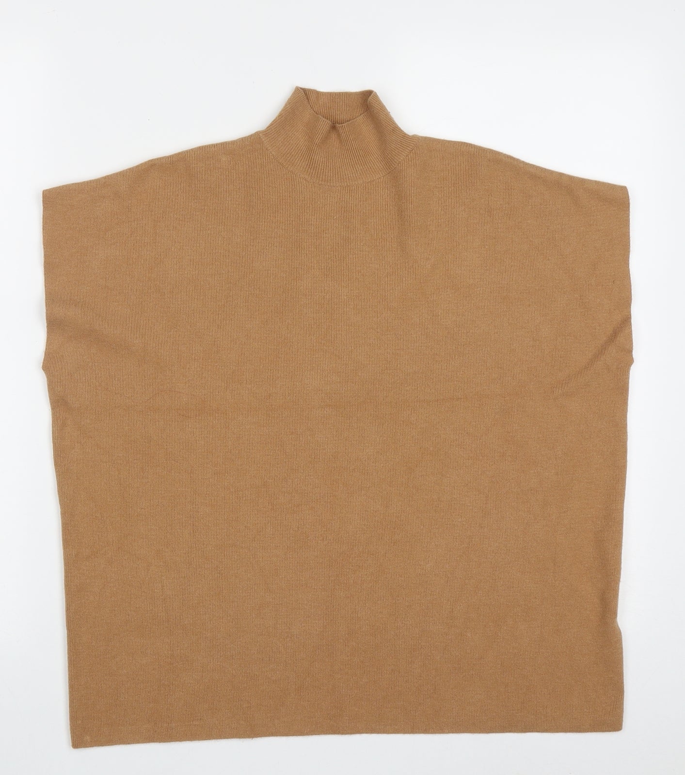 F&F Womens Brown High Neck  Polyester Pullover Jumper Size XS