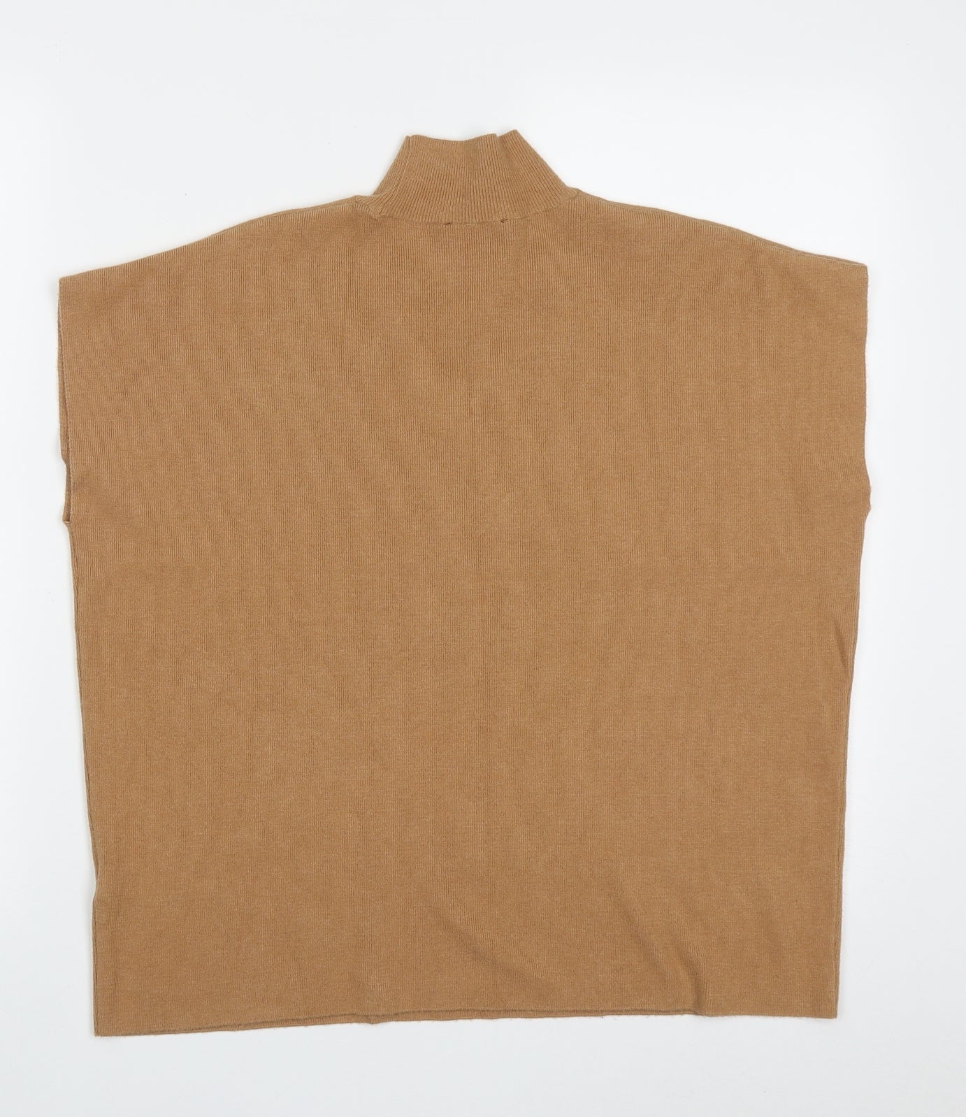 F&F Womens Brown High Neck  Polyester Pullover Jumper Size XS