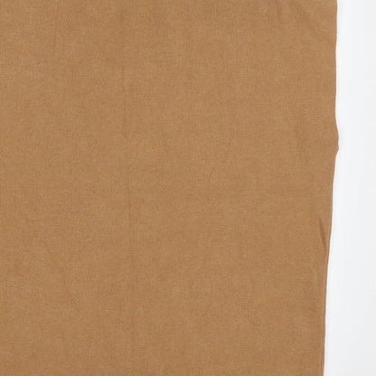 F&F Womens Brown High Neck  Polyester Pullover Jumper Size XS