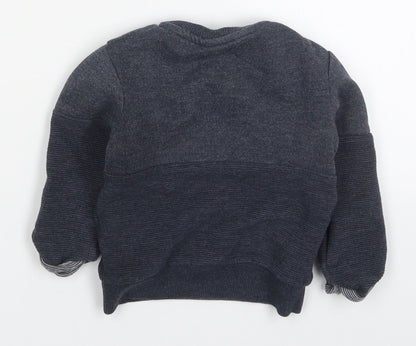 Primark Boys Blue  Cotton Basic T-Shirt Size 18-24 Months Crew Neck Pullover - Happy Little One