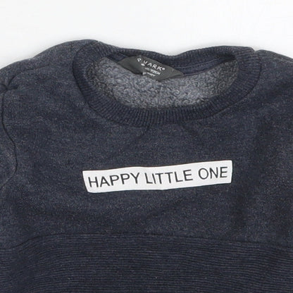 Primark Boys Blue  Cotton Basic T-Shirt Size 18-24 Months Crew Neck Pullover - Happy Little One