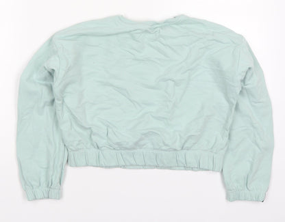 George Girls Green  Cotton Pullover Sweatshirt Size 7-8 Years  Pullover - Give This World Good Energy