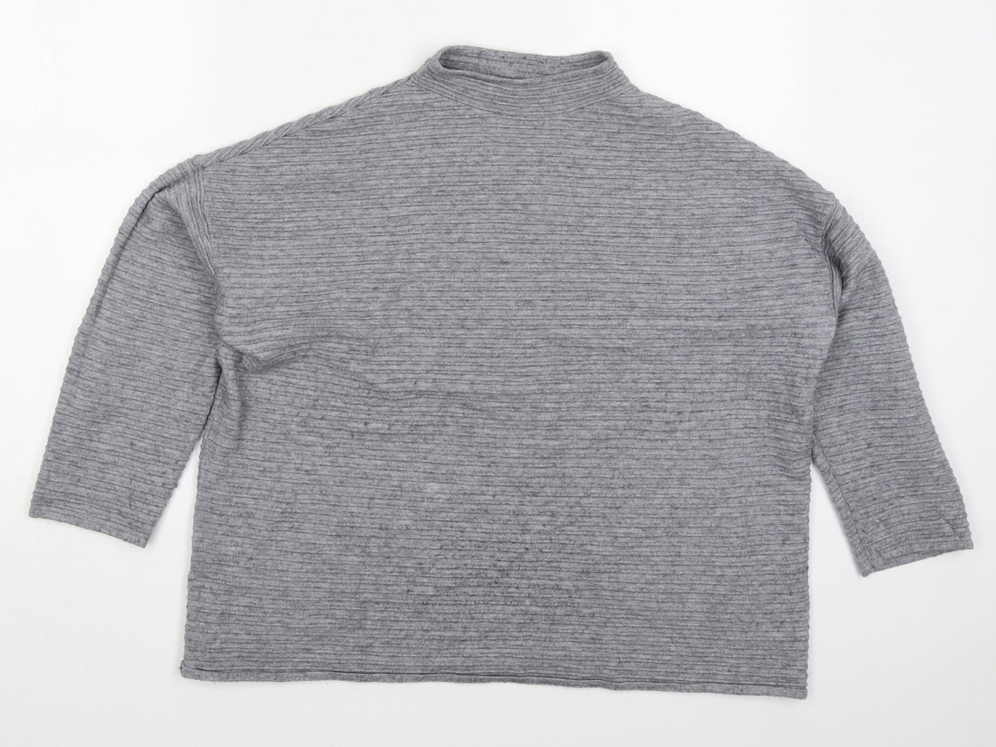 TU Womens Grey Round Neck  Viscose Pullover Jumper Size 16