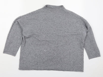 TU Womens Grey Round Neck  Viscose Pullover Jumper Size 16