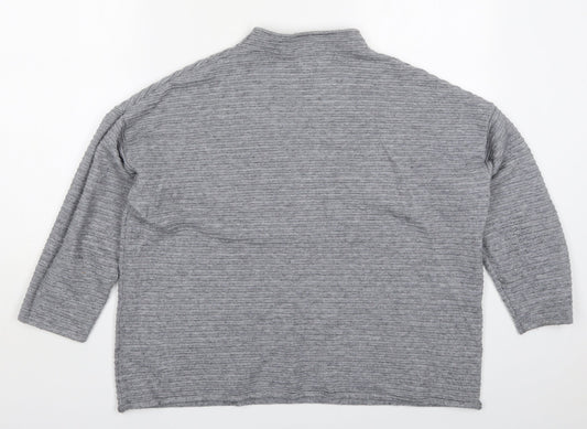 TU Womens Grey Round Neck  Viscose Pullover Jumper Size 16