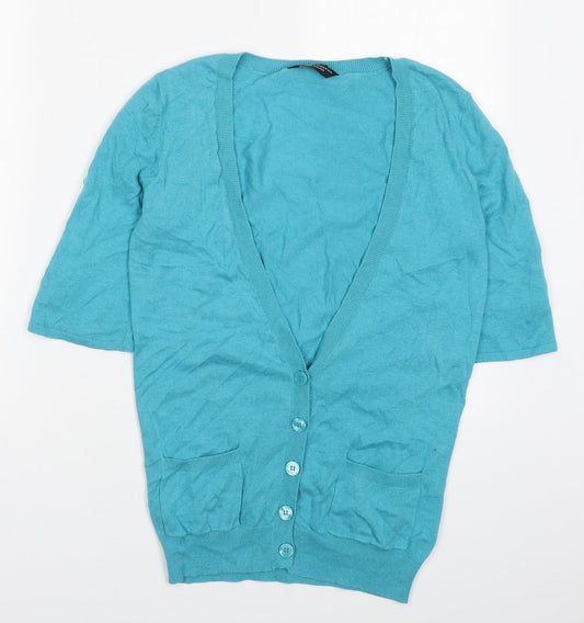 Womens UK Size 10 Dorothy Perkins Blue Cardigan Jumper