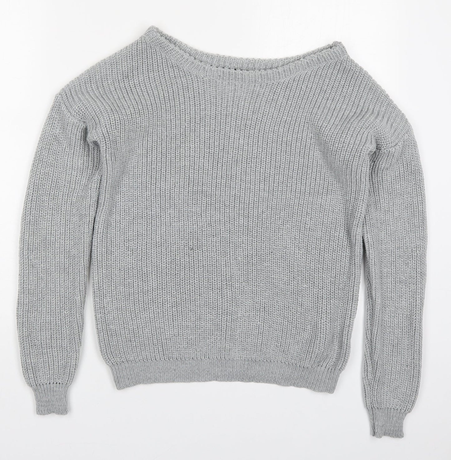 Womens UK Size S Missguided Grey Pullover Jumper