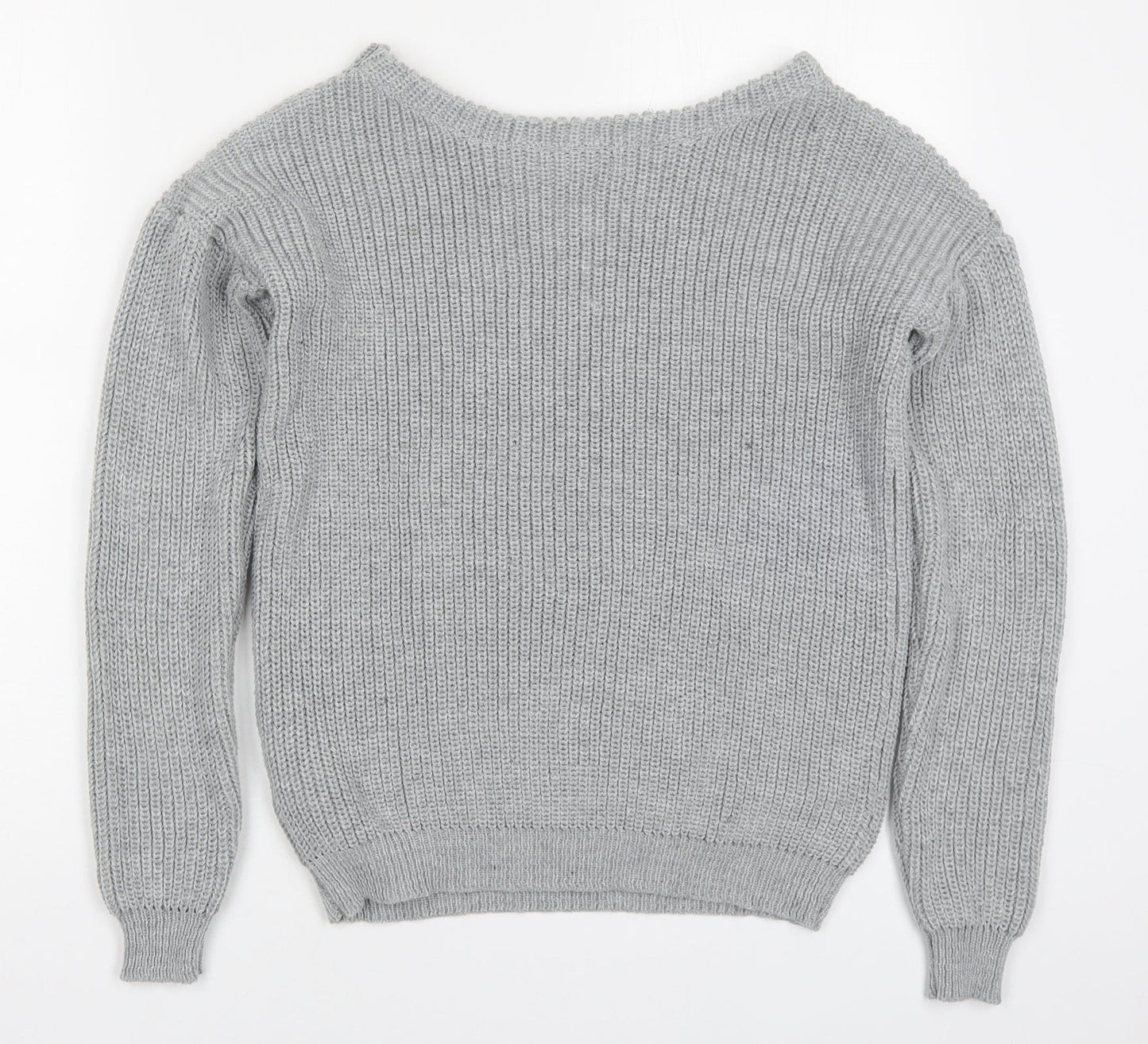 Womens UK Size S Missguided Grey Pullover Jumper