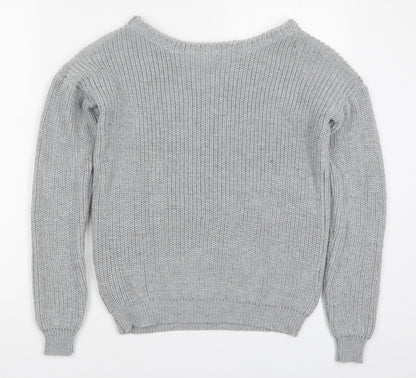 Womens UK Size S Missguided Grey Pullover Jumper