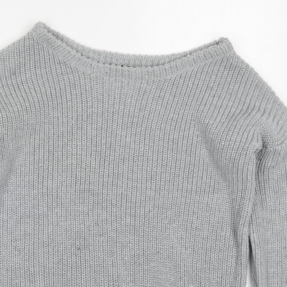 Womens UK Size S Missguided Grey Pullover Jumper