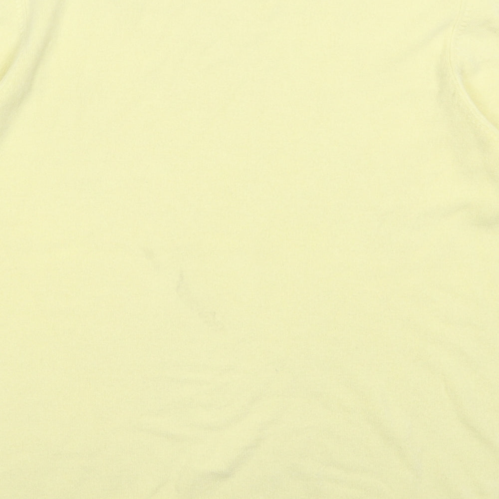 BHS Womens Yellow Round Neck  Acrylic Pullover Jumper Size 18