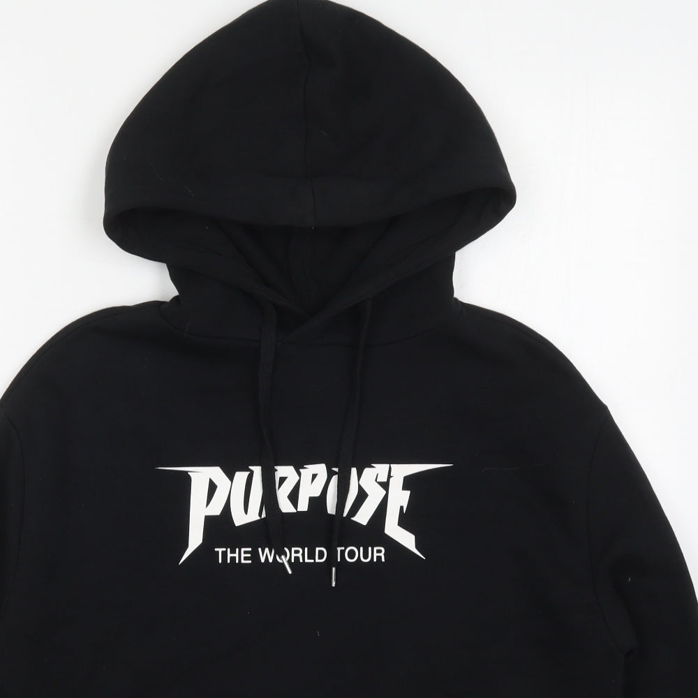 H&M Womens Black  Cotton Pullover Hoodie Size S  Pullover - Purpose World Tour