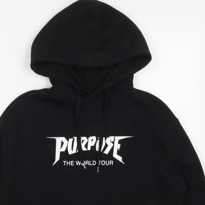 H&M Womens Black  Cotton Pullover Hoodie Size S  Pullover - Purpose World Tour