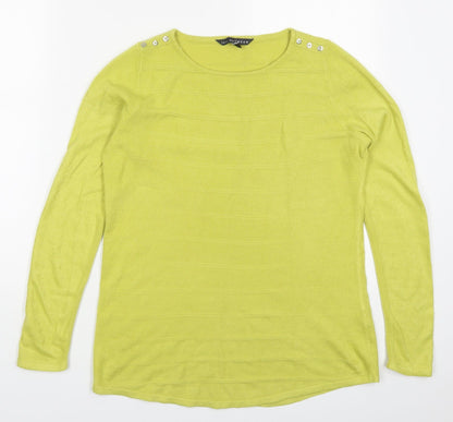 Womens UK Size 10 Bonmarché Green Pullover Jumper