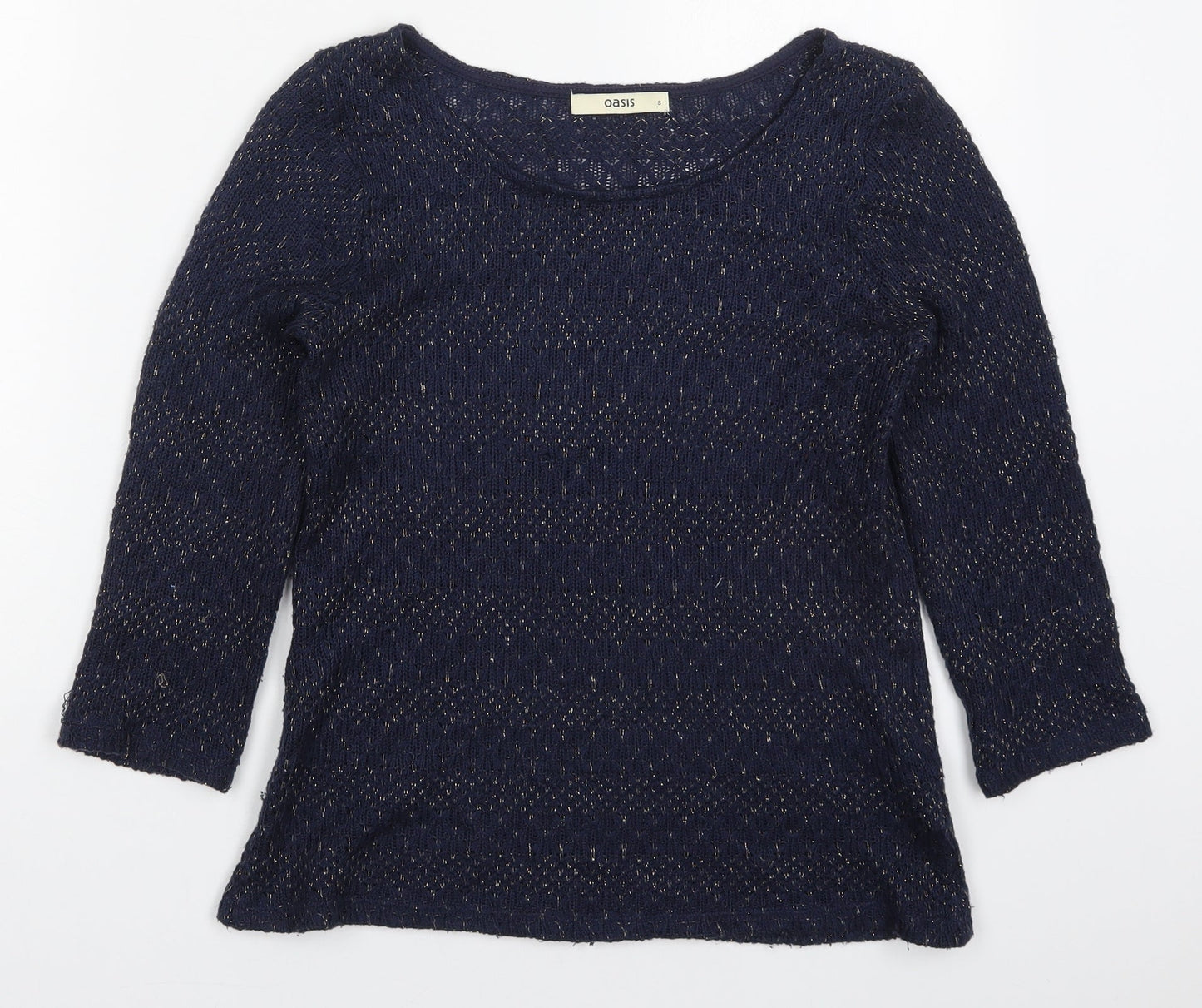 Womens UK Size S Oasis Blue Pullover Jumper