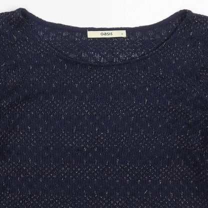 Womens UK Size S Oasis Blue Pullover Jumper
