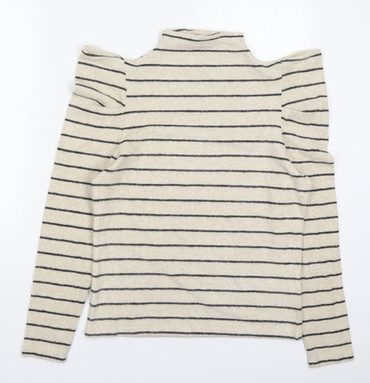 Womens UK Size 14 Papaya Beige Pullover Jumper
