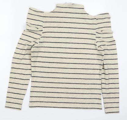 Womens UK Size 14 Papaya Beige Pullover Jumper