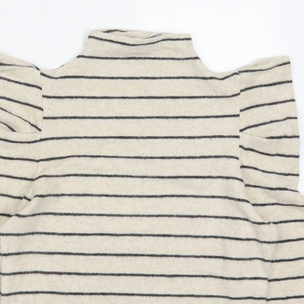 Womens UK Size 14 Papaya Beige Pullover Jumper