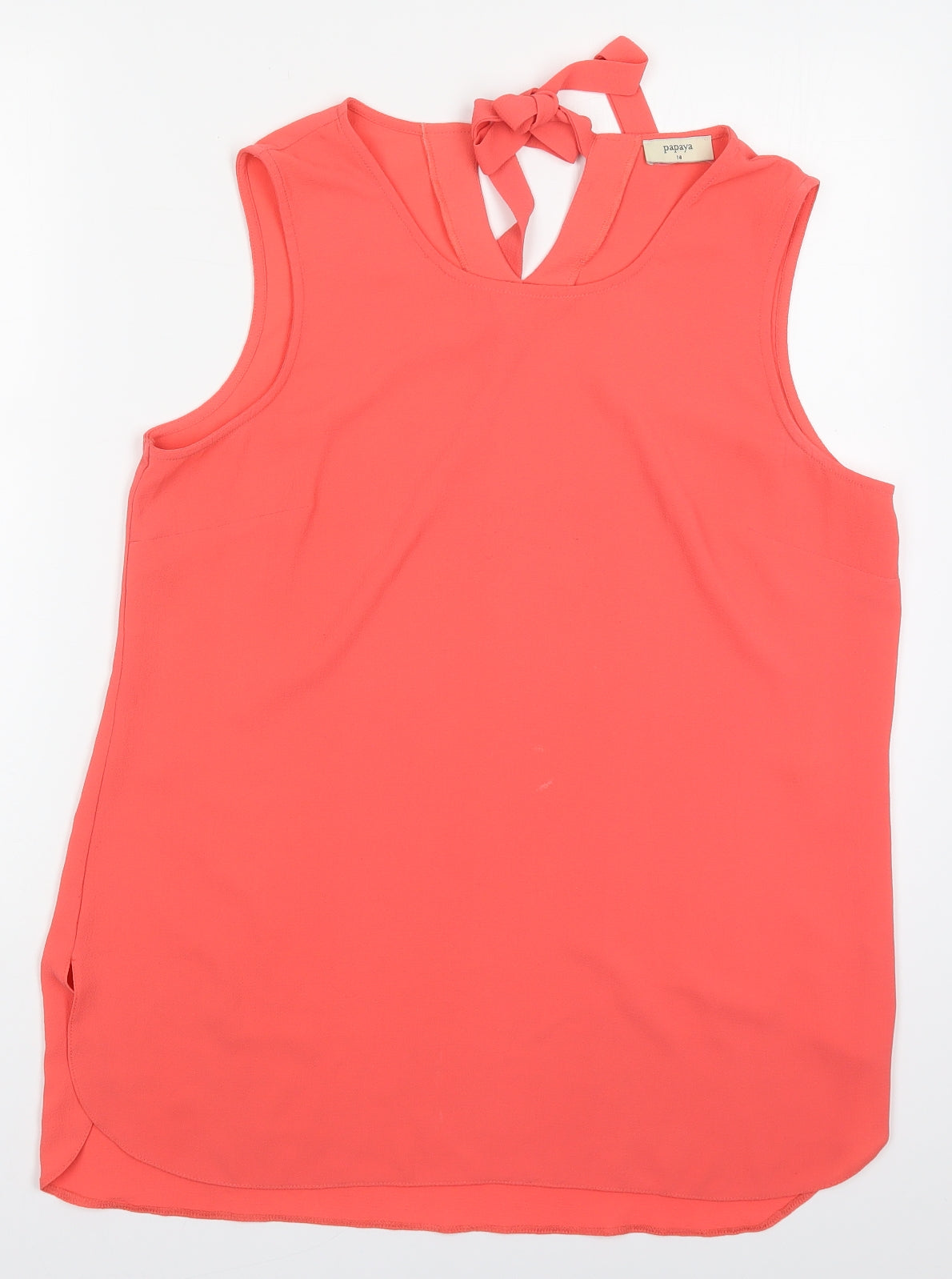 Papaya Womens Pink  Polyester Basic Tank Size 14 Round Neck